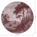 Fototapeta w kształcie koła - Cartagine Burgundy