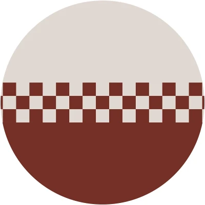 Fototapeta w kształcie koła - Bordowa kratka