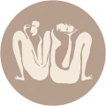 Fototapeta w kształcie koła - Couple Beige