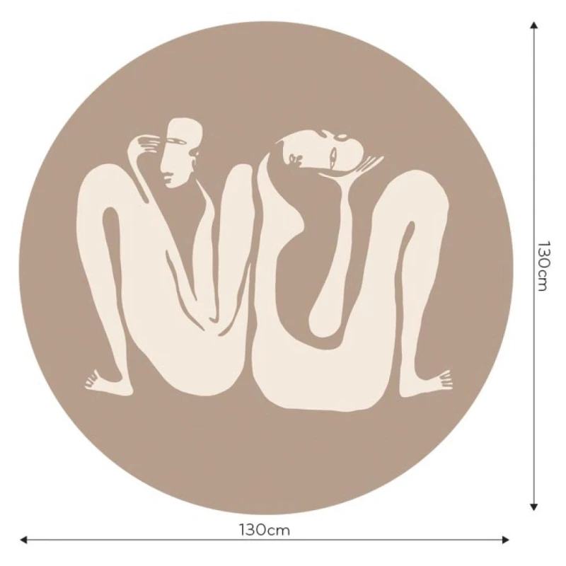 Fototapeta w kształcie koła - Couple Beige