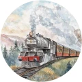 Fototapeta w kształcie koła - Express