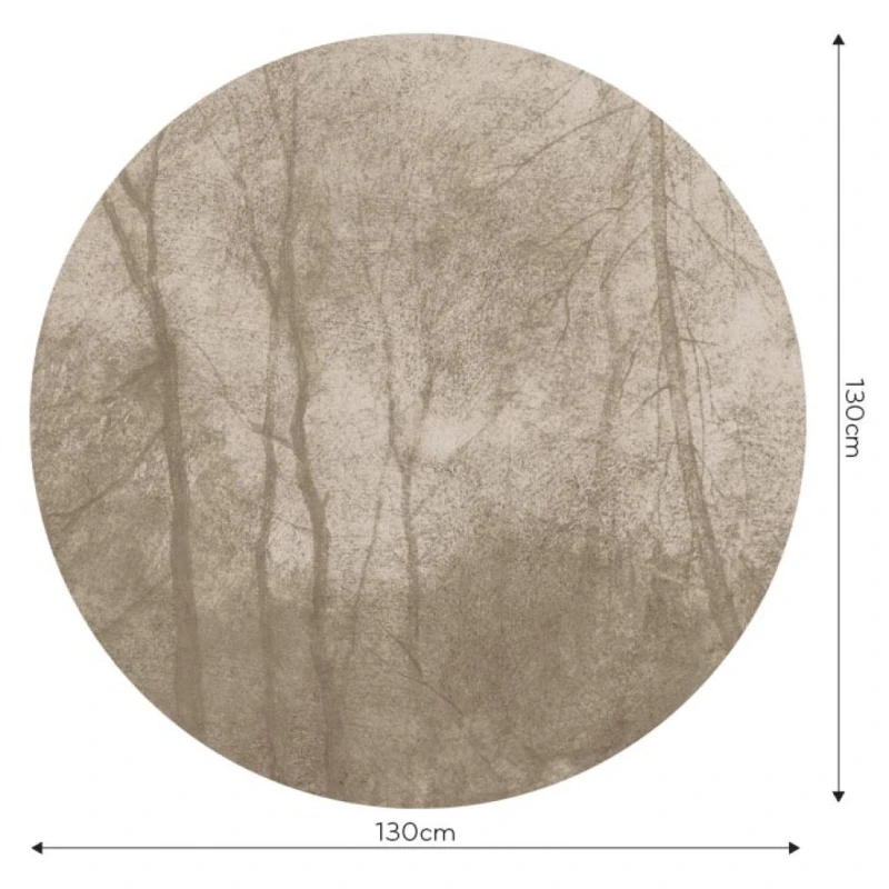 Fototapeta w kształcie koła - Foogy Beige