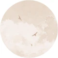 Fototapeta w kształcie koła - Golden Birds