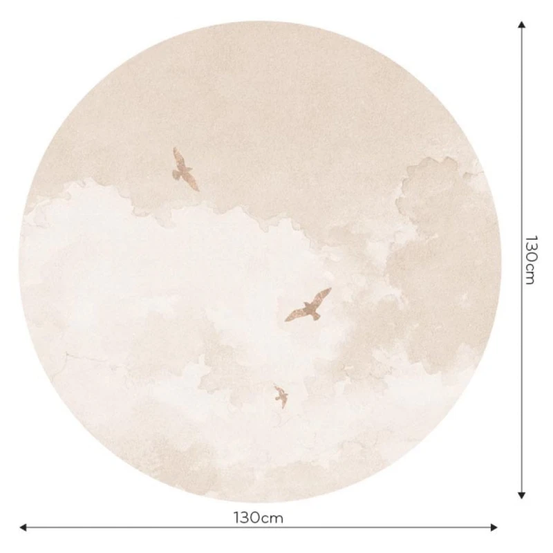Fototapeta w kształcie koła - Golden Birds