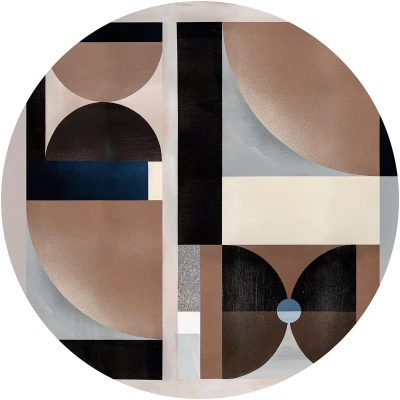 Fototapeta w kształcie koła - Geometryczna kompozycja