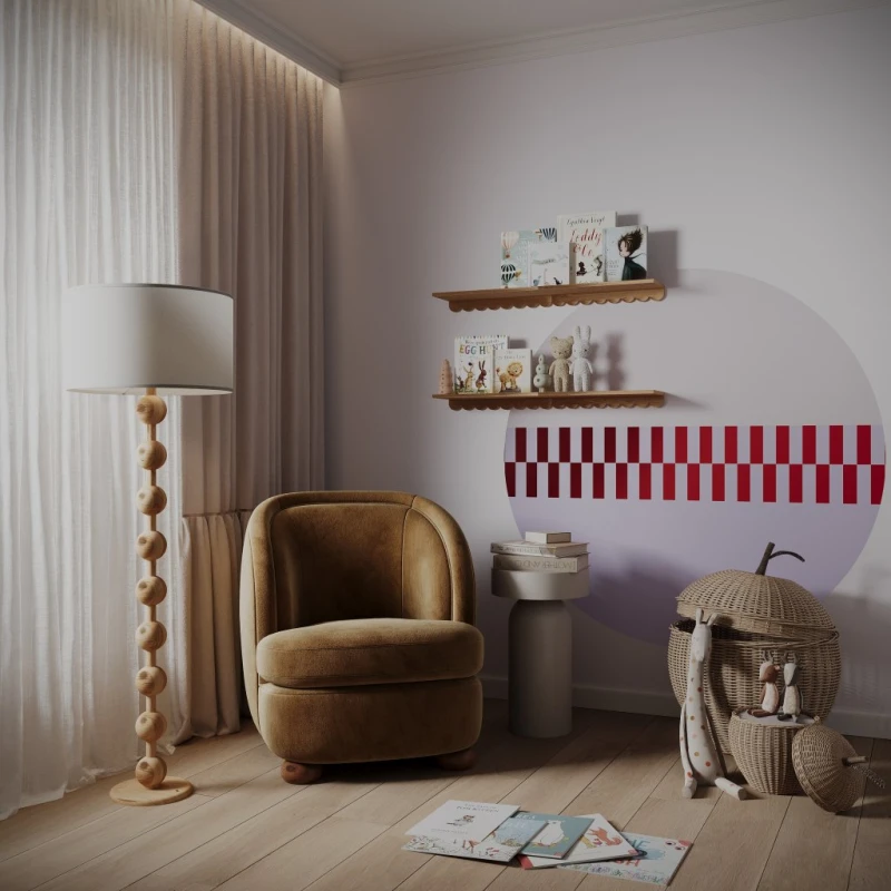 Fototapeta w kształcie koła - Pixel Lilac