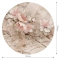 Fototapeta w kształcie koła - Sakura Beige