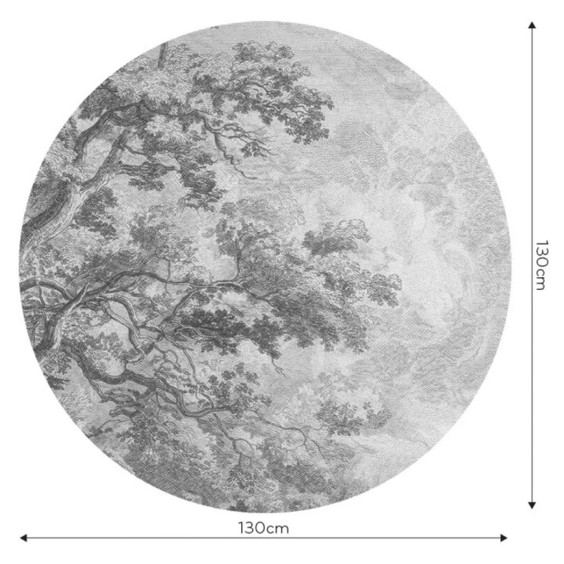 Fototapeta w kształcie koła - Sanctuary Grey