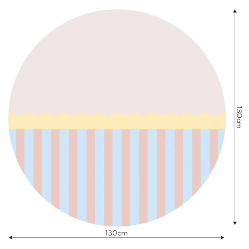Fototapeta w kształcie koła - Stripe Powder