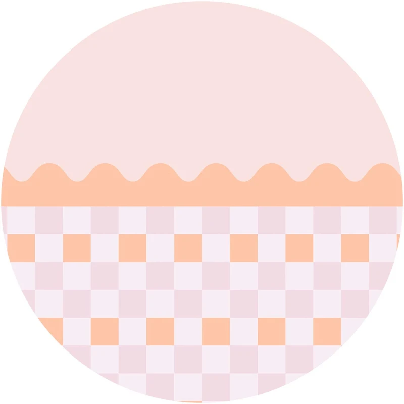 Fototapeta w kształcie koła - Wave Peach