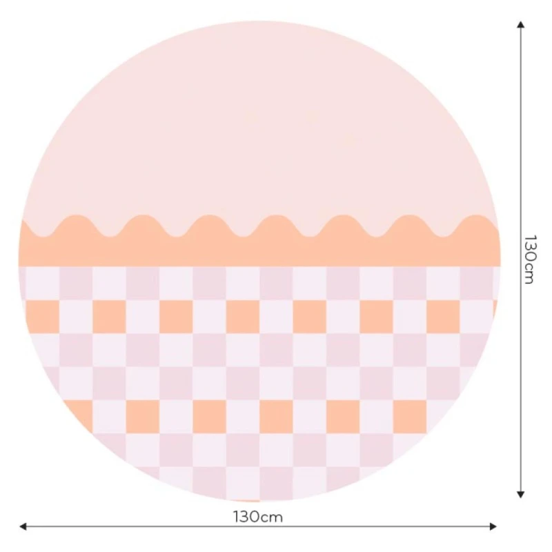 Fototapeta w kształcie koła - Wave Peach