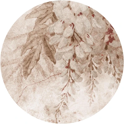 Fototapeta w kształcie koła - Kwitnąca wisteria