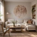 Fototapeta w kształcie koła - Wisteria Beige