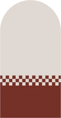 Fototapeta w kształcie łuku - Bordowa kratka