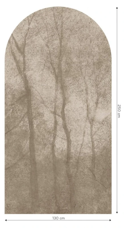 Fototapeta w kształcie łuku - Foogy Beige