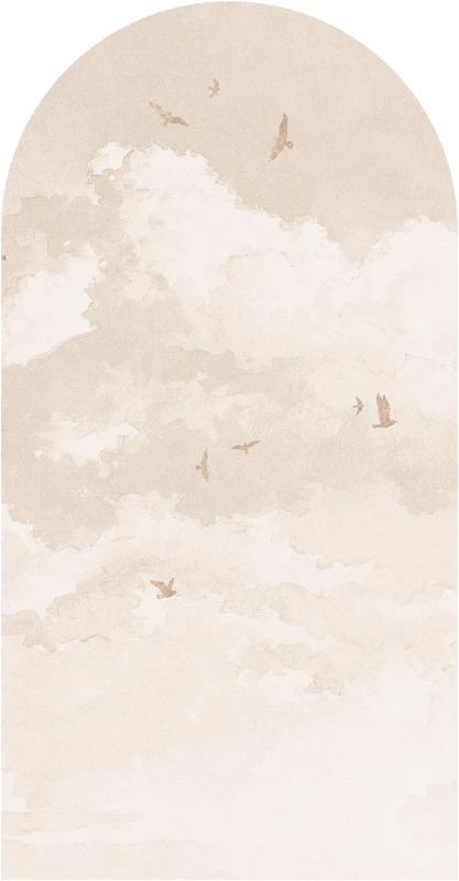 Fototapeta w kształcie łuku - Golden Birds