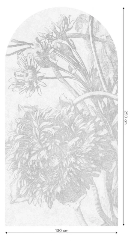 Fototapeta w kształcie łuku - Light Flower