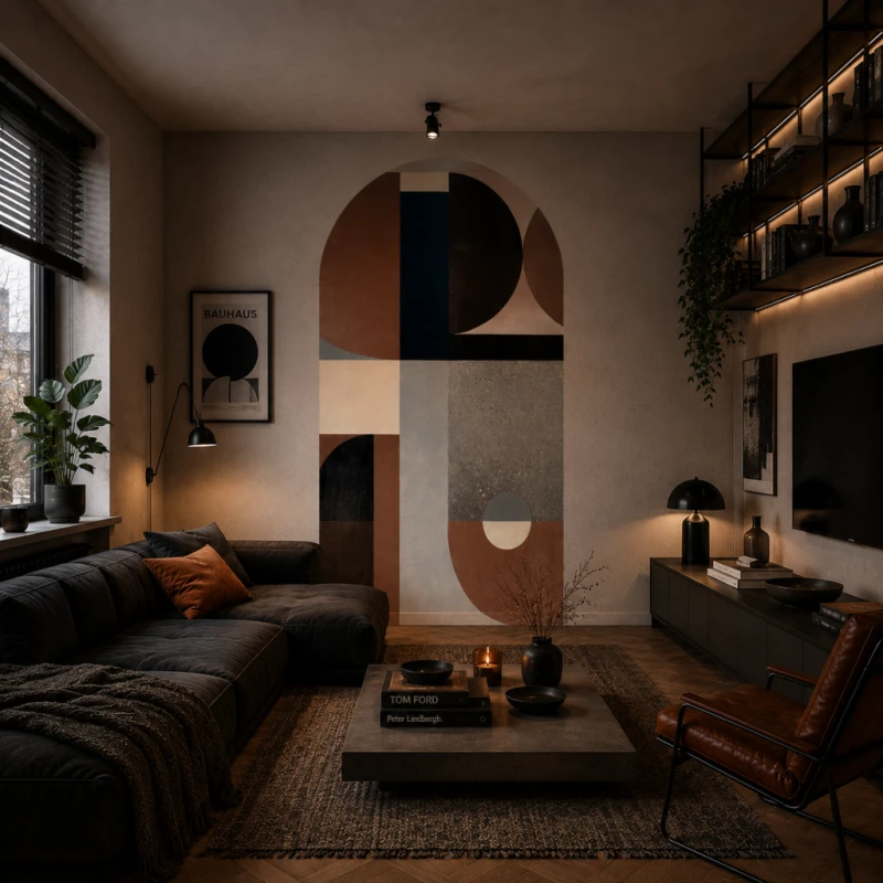 Fototapeta w kształcie łuku - Geometryczna kompozycja