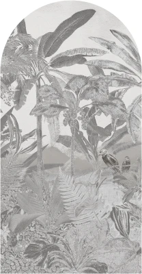 Fototapeta w kształcie łuku - Tropikalne drzewa