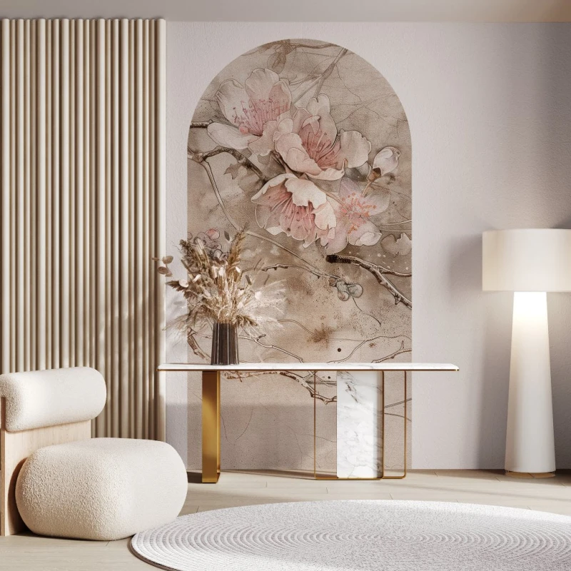 Fototapeta w kształcie łuku - Kwitnąca sakura