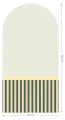 Fototapeta w kształcie łuku - Stripe Gum
