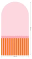 Fototapeta w kształcie łuku - Stripe Juicy
