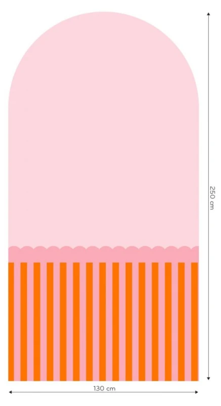 Fototapeta w kształcie łuku - Stripe Juicy