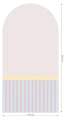 Fototapeta w kształcie łuku - Stripe Powder