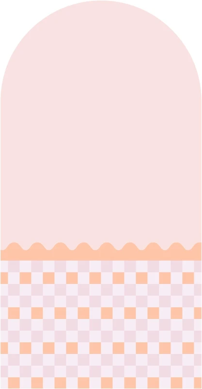 Fototapeta w kształcie łuku - Wave Peach