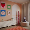 Fototapeta w kształcie łuku - Wave Peach