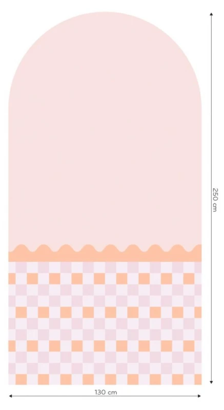 Fototapeta w kształcie łuku - Wave Peach