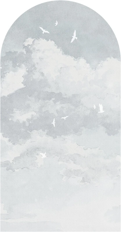 Fototapeta w kształcie łuku - White Birds