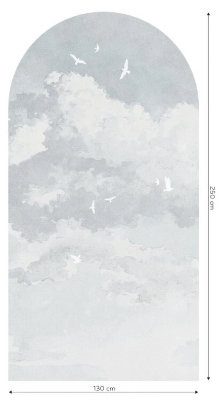 Fototapeta w kształcie łuku - White Birds