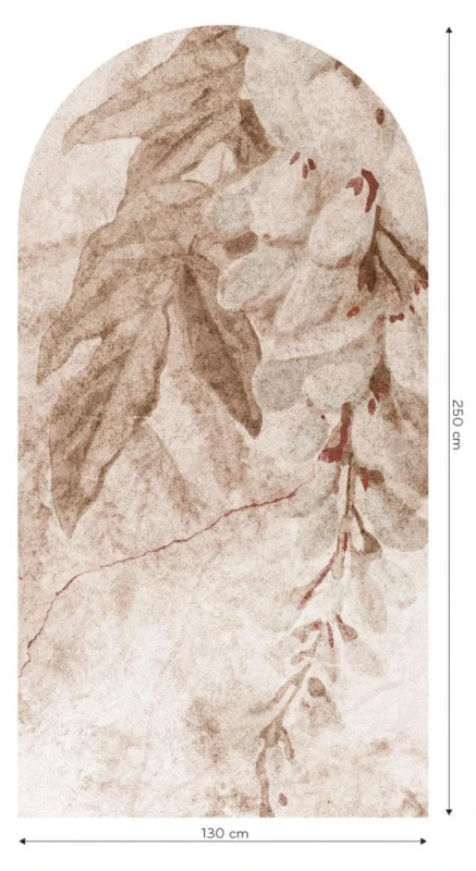 Fototapeta w kształcie łuku - Wisteria Beige