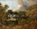 Fototapeta Wooded Landscape with a Peasant Resting 142424