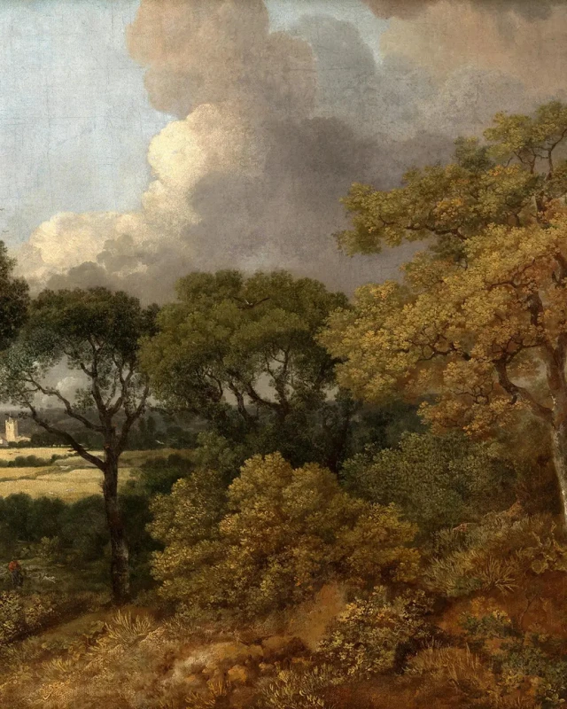 Fototapeta Wooded Landscape with a Peasant Resting 142424