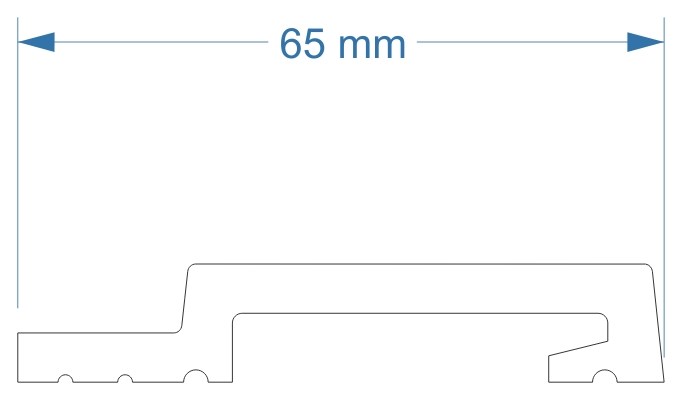 Zakończenie prawe lameli białej Grosso L0501R