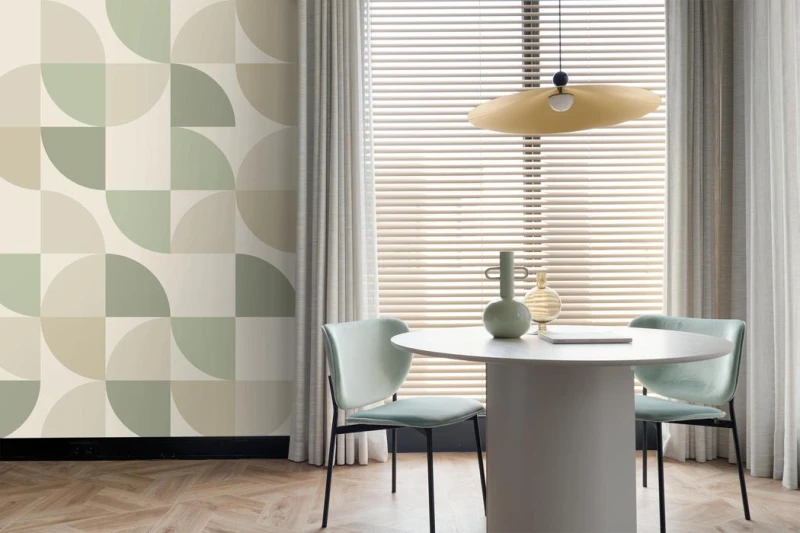 Fototapeta zielona geometryczne wzory