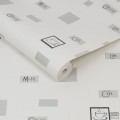 Biało-szara tapeta imitująca płytki