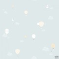 Tapeta dziecięca na flizelinie ICH Wallpaper Noa motyw balonów szara