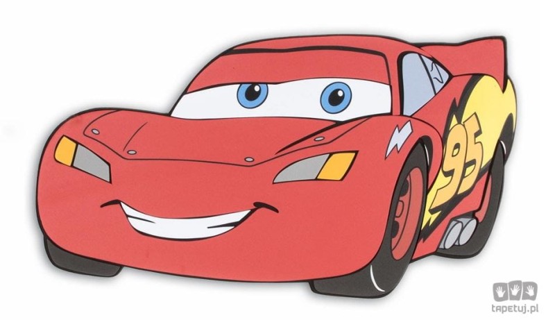 Naklejka samoprzylepna z wypukłą fakturą Cars Zygzak McQueen