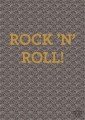 Fototapeta we wzór skóry lamparta ze złotym napisem Rock’n’Roll