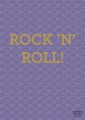 Fototapeta we wzór niebieskiej skóry lamparta ze złotym napisem Rock’n’Roll