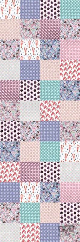 Kolorowa fototapet w patchwork