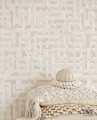 Tapeta w odcieniach taupe z ornamentem