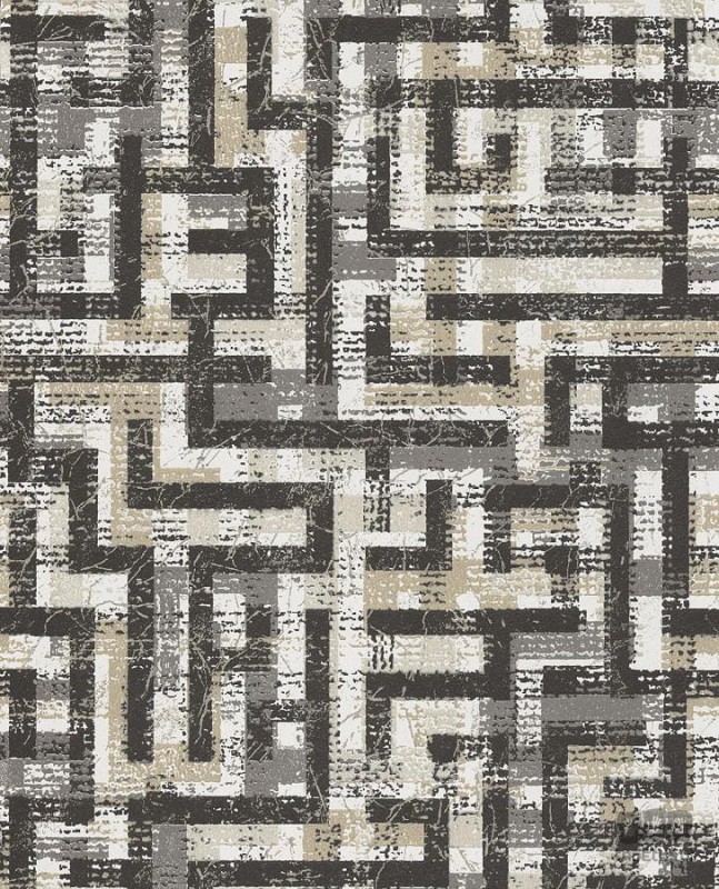 Tapeta w odcieniach taupe z ornamentem