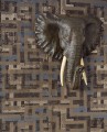 Tapeta w odcieniach taupe z ornamentami
