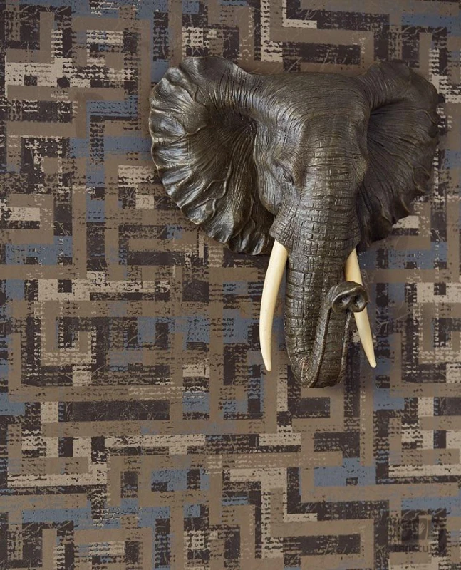 Tapeta w odcieniach taupe z ornamentami
