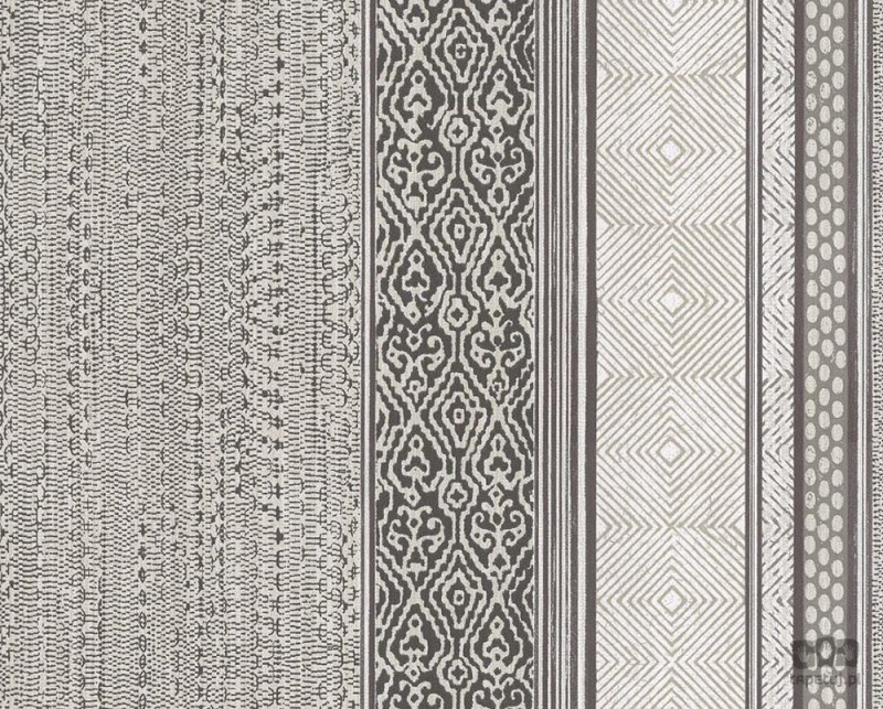 Tapeta w odcieniach taupe z ornamentami