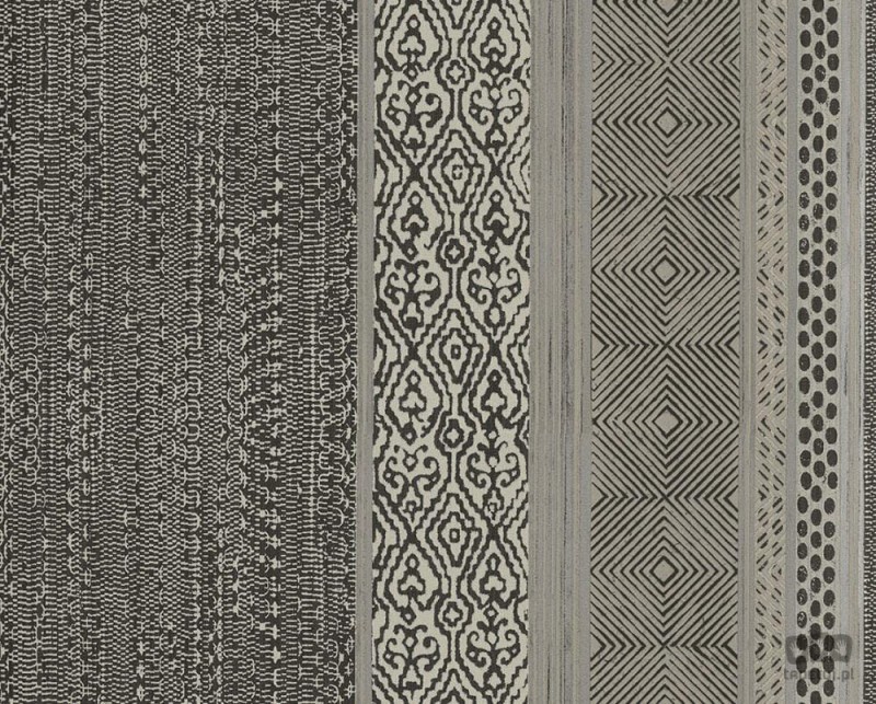 Tapeta w odcieniach taupe z ornamentami